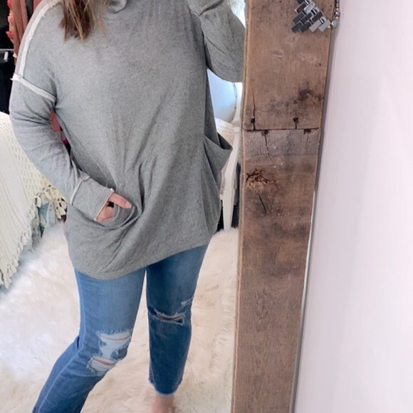 We the Free grey top size medium - Picture 3 of 7